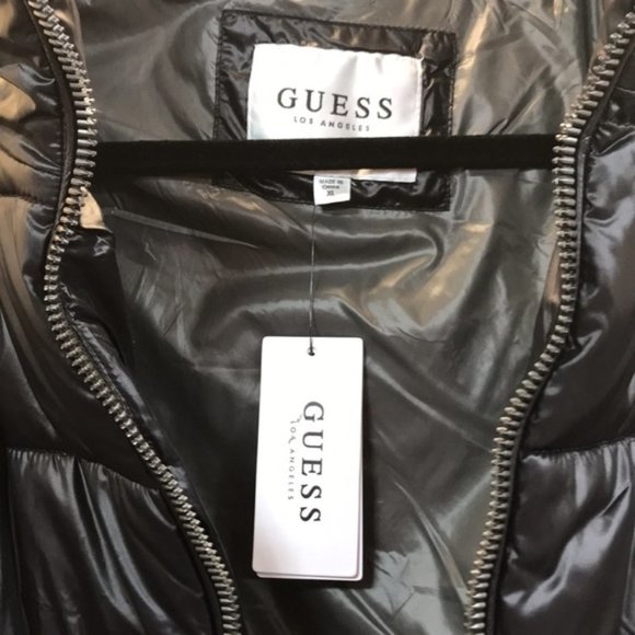 GUESS Hooded Zip-Front Puffer Jacket - Picture 6 of 6
